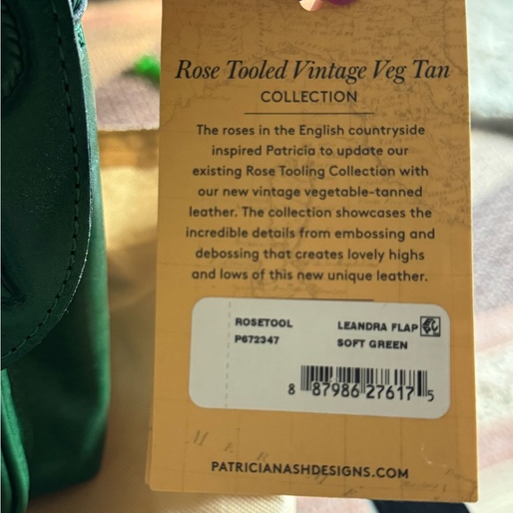 Patricia Nash Forest Green Embossed Leather Bag - Picture 12 of 16